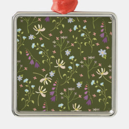 Adorno Metálico Flor Primavera Botánica Floral