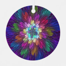 Flor psicodélica colorida Resumen Arte Fractal