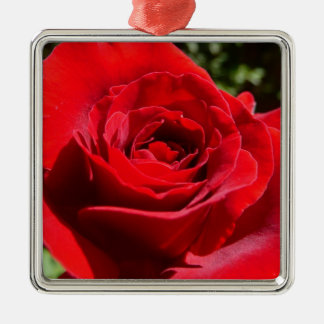 Adorno Metálico Flor rosa roja brillante hermosa flor