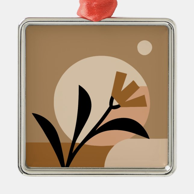 Adorno Metálico Flor Sun Boho (Frente)