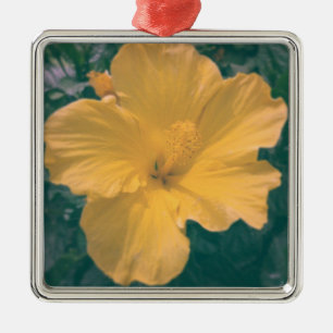 Adorno Metálico Flor tropical de aspecto
