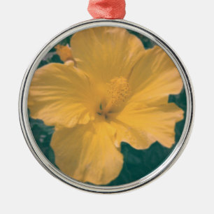 Adorno Metálico Flor tropical de aspecto