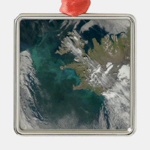 Adorno Metálico Floración del fitoplacton en el Océano Atlántic