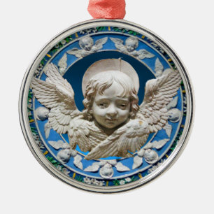 ADORNO METÁLICO FLORENTINE RENAISSANCE ANGEL