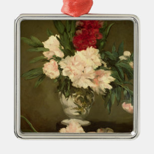 Adorno Metálico Florero de Manet el de Peonies en un pequeño