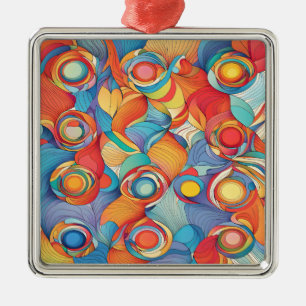 Adorno Metálico Flores abstractas