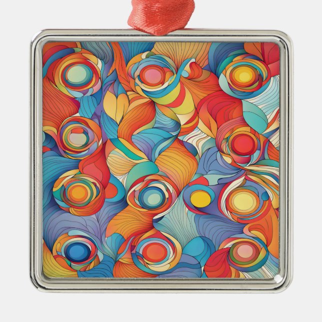 Adorno Metálico Flores abstractas (Frente)