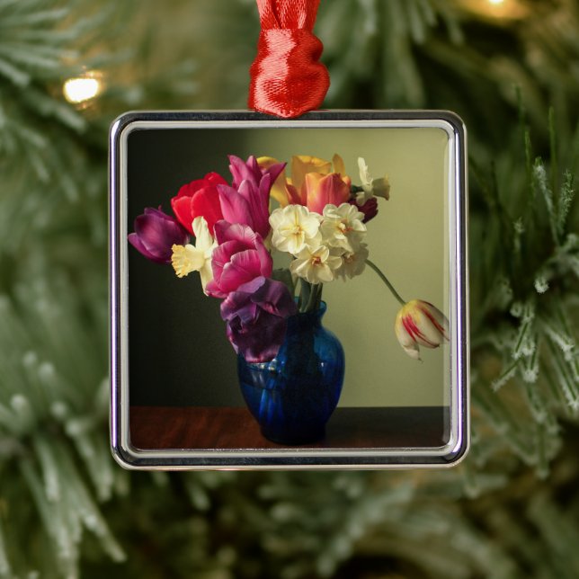 Adorno Metálico Flores | Bouquet de flores de primavera (Árbol)