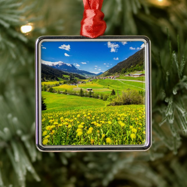 Adorno Metálico Flores | Cantón Dandelion de Grisons, Suiza (Árbol)