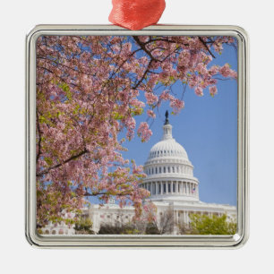 Adorno Metálico Flores de cerezo delante del edificio del