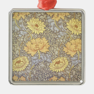 Adorno Metálico Flores de crisantemo de William Morris