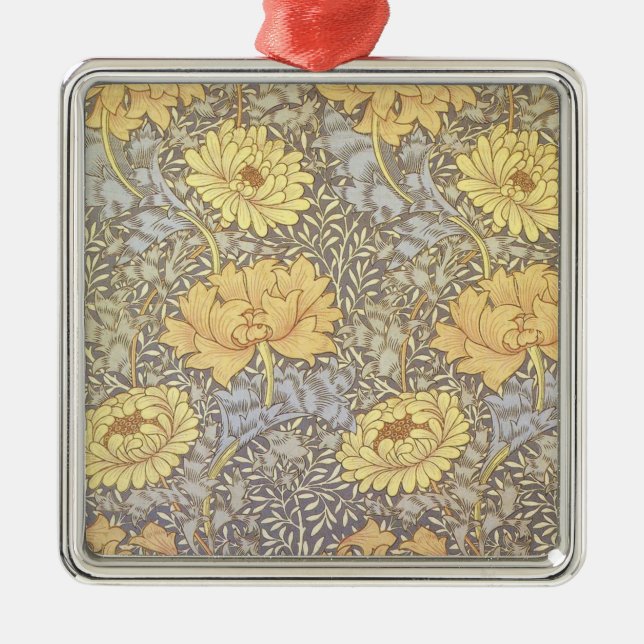 Adorno Metálico Flores de crisantemo de William Morris (Frente)