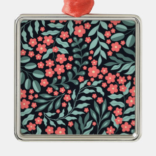 Adorno Metálico Flores de estilo retro rosado florecientes al esti