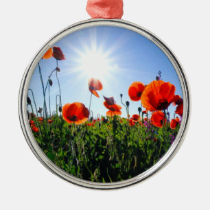 Adorno Metálico Flores de lapachos rojos salvajes