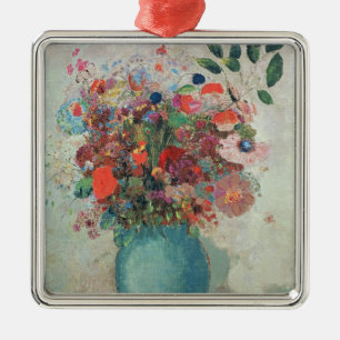 Adorno Metálico Flores en una vesícula turquesa, c.1912