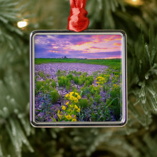 Adorno Metálico Flores North Dakota Red River Valley