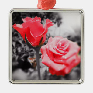 Adorno Metálico Flores Románticas de Rosa #4