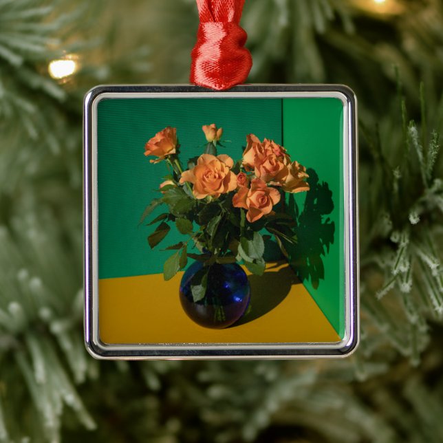 Adorno Metálico Flores | Rosas en Vase (Árbol)