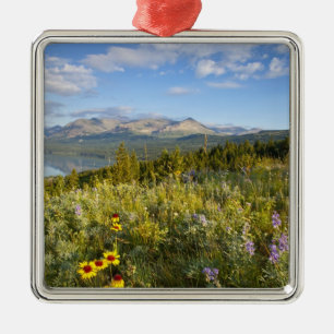 Adorno Metálico Flores silvestres de la pradera y lago Lower Two M