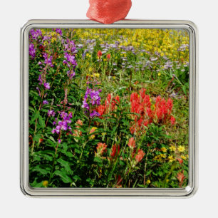 Adorno Metálico Flores silvestres de Montaña Rocosa