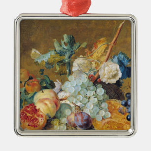 Adorno Metálico Flores y fruta