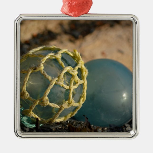 Adorno Metálico Flota de pesca de vidrio japonesa (Frente)