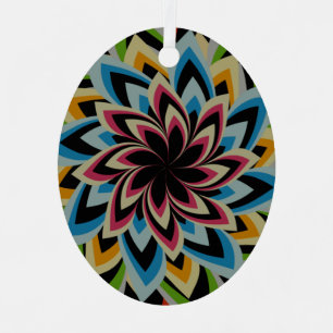 ADORNO METÁLICO FLUJOS DE TIERRA COLORIDOS ORNAMENTE CERAMICO