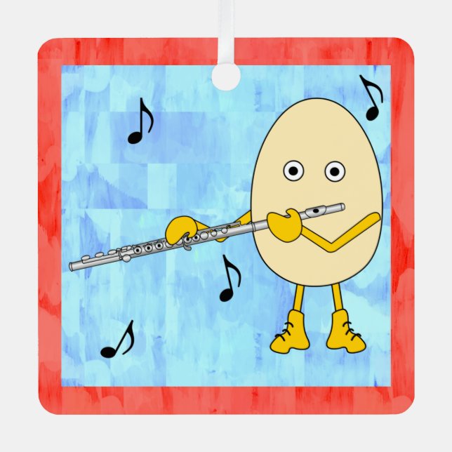 Adorno Metálico Flute Egghead (Anverso)