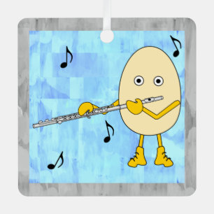 Adorno Metálico Flute Egghead