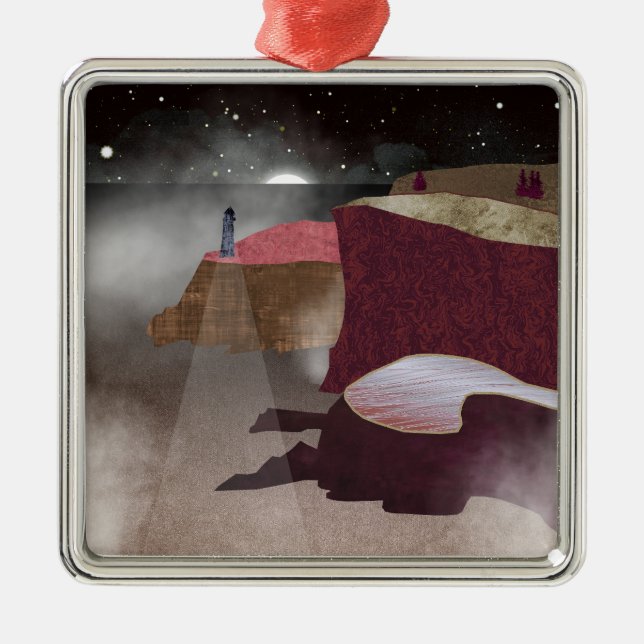 Adorno Metálico Foggy Lighthouse (Frente)