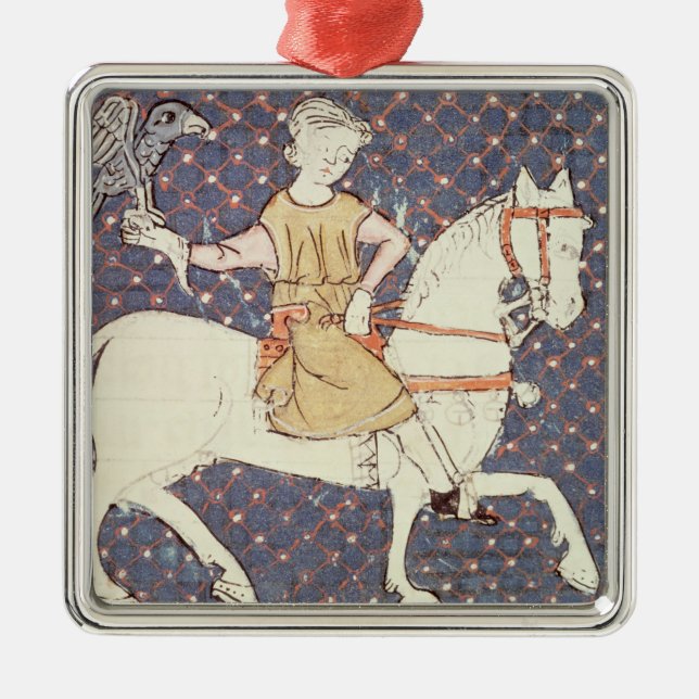 Adorno Metálico Fol.58v puede: Cetrería (Frente)