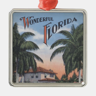 Adorno Metálico Folleto antiguo de Florida