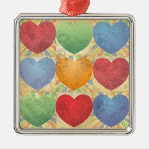 Adorno Metálico Fondo del corazón