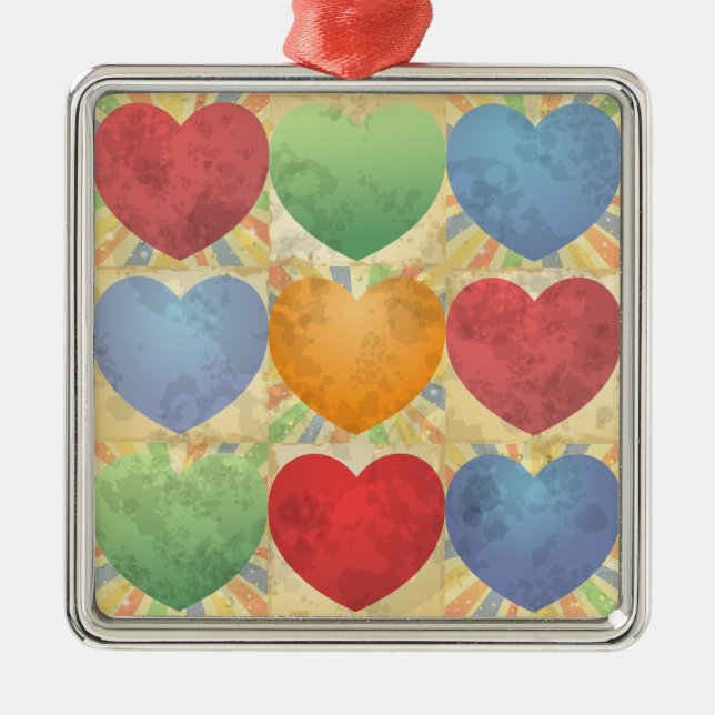 Adorno Metálico Fondo del corazón (Frente)