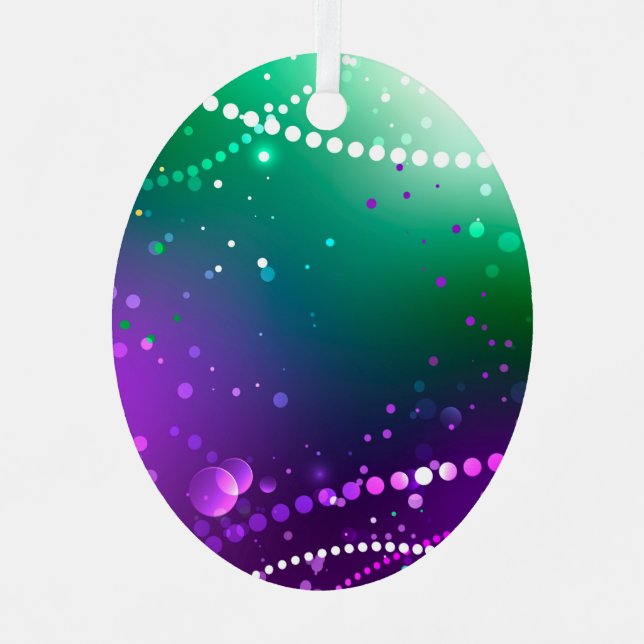 Adorno Metálico Fondo morado festivo Mardi Gras (Anverso)