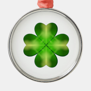 Adorno Metálico Fondo Shamrock del Día de San Patricio