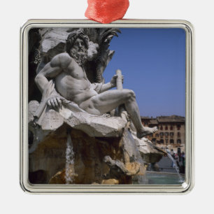Adorno Metálico Fontana dei Quattro Fiumi, Piazza Navona, Roma,