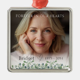 Adorno Metálico Forever In Our Hearts Eucalyptus Remembrance
