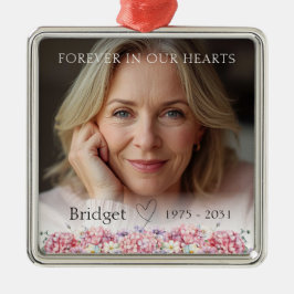 Adorno Metálico Forever In Our Hearts Pink Hydrangea Remembrance