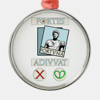 Adorno Metálico Fortes Fortuna Adiuvat