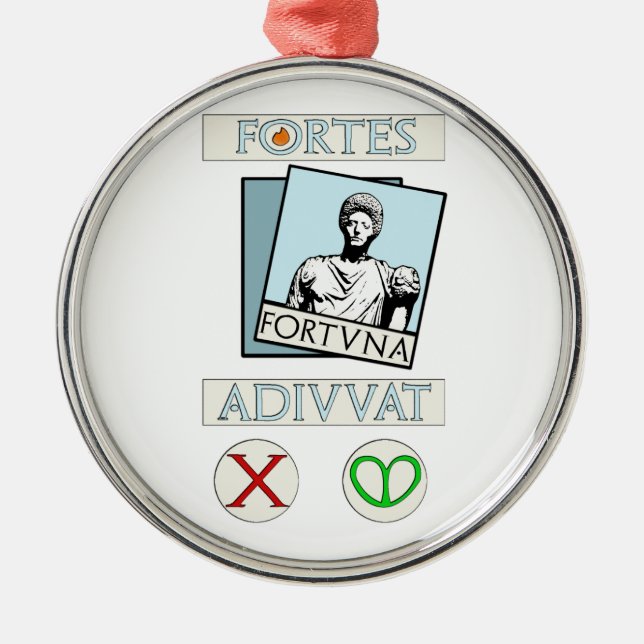 Adorno Metálico Fortes Fortuna Adiuvat (Frente)