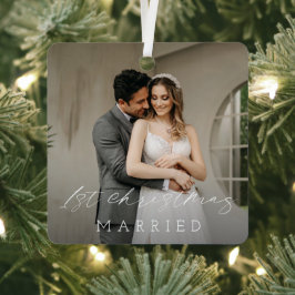 Adorno Metálico Foto clásica elegante Primera Navidad