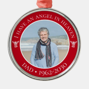 Adorno Metálico Foto conmemorativa Angel in Heaven Dad