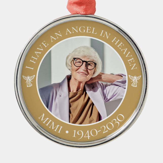 Adorno Metálico Foto conmemorativa Angel in Heaven Mimi (Frente)