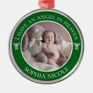 Adorno Metálico Foto conmemorativa de ángel en el cielo