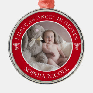 Adorno Metálico Foto conmemorativa de ángel en el cielo