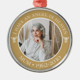 Adorno Metálico Foto conmemorativa de Angel en el cielo Mamá