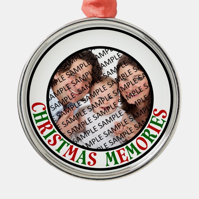 Adorno Metálico Foto conmemorativa de los recuerdos del navidad (Frente)