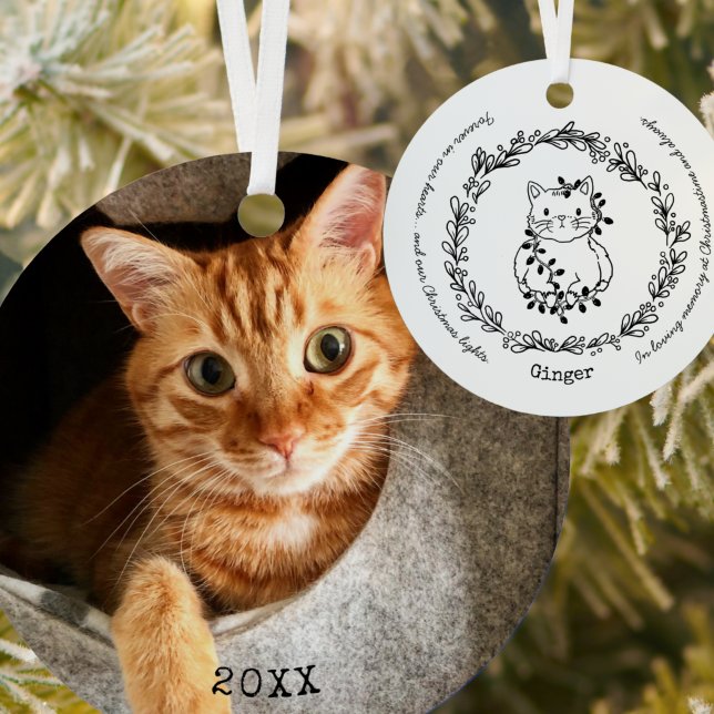 Adorno Metálico Foto conmemorativa del gato de Navidad (Subido por el creador)