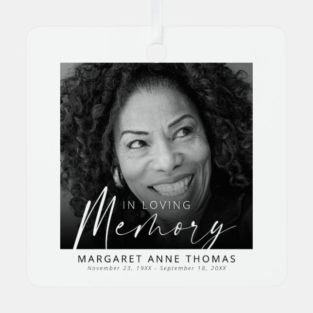 Adorno Metálico Foto conmemorativa moderna árbol de Navidad (Anverso)